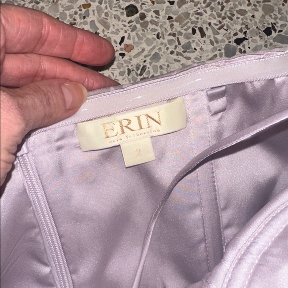 Erin Fetherston pink lavender print gown maxi dress 2 - Picture 3 of 8